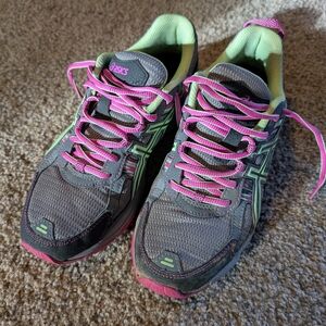ASICS Women's Gray and Pink Athletic Shoes